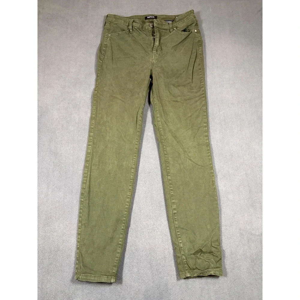Buffalo David Bitton Havana Ankle Jeans Womens 8/29 Green Denim High Rise Skinny